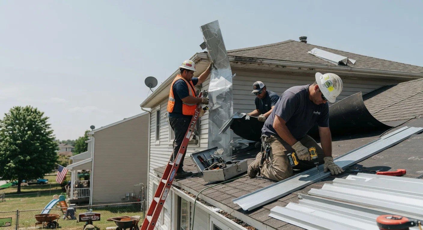 Storm Damage Metal Roof Repair in North Hudson, NY